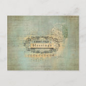 コラージュの賛美ワードアートを数える ポストカード (正面)