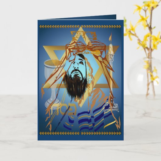 コラージュの青カードを渡して下さい カード (黄色い花)