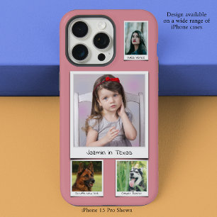 コラージュほこりっぽいピンク iPhone 15 PRO MAXケース