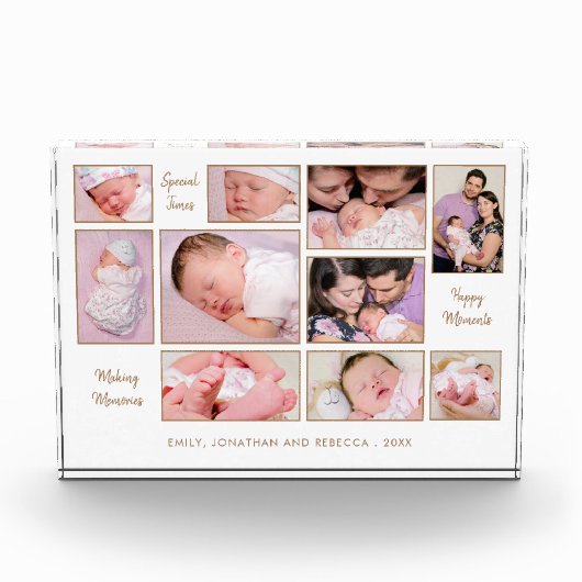 コラージュやる気を起こさせる引用文名の年10 フォトブロック (正面)