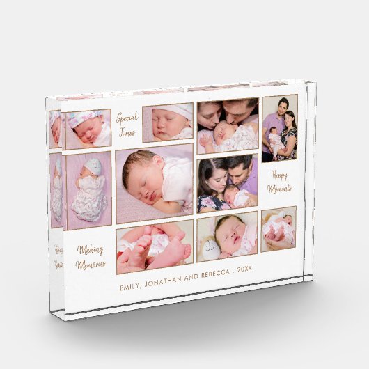 コラージュやる気を起こさせる引用文名の年10 フォトブロック (左)