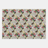 コラージュアート |レディかわいらしースとタイポグラフィ ラッピングペーパーシート (正面3)