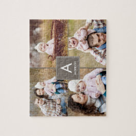 コラージュイニシャルカスタムフォトパズル ジグソーパズル