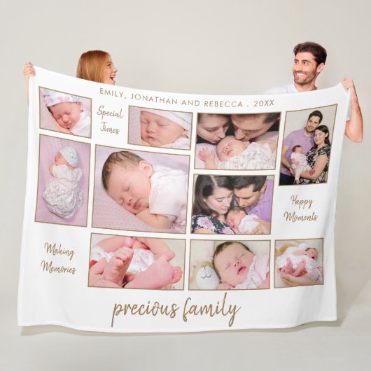 コラージュインスパイアの引用文名10年写真 フリースブランケット (インサイチュ)