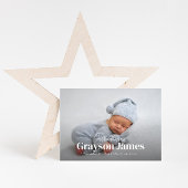 コラージュエレガント誕生付き完全写真 案内状