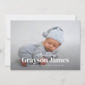 コラージュエレガント誕生付き完全写真 案内状 (正面)