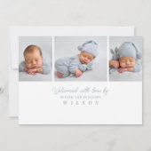 コラージュエレガント誕生付き完全写真 案内状 (裏面)