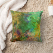 コラージュカラフル抽象芸術フローラ クッション (ブランケット)