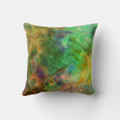 コラージュカラフル抽象芸術フローラ クッション (裏面)