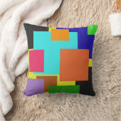 コラージュカラフル抽象芸術 クッション (ブランケット)