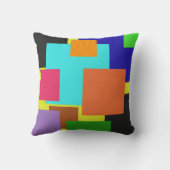 コラージュカラフル抽象芸術 クッション (裏面)
