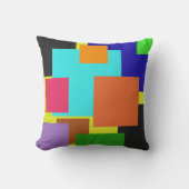 コラージュカラフル抽象芸術 クッション (正面)