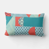 コラージュカラフル測形状腰枕 ランバークッション (裏面)