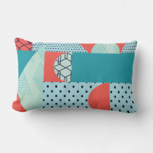 コラージュカラフル測形状腰枕