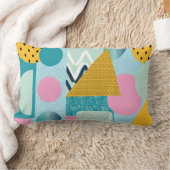 コラージュカラフル測形状腰枕 ランバークッション (ブランケット)