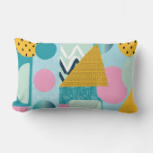 コラージュカラフル測形状腰枕 ランバークッション (正面)