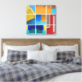 コラージュカリブの キャンバスプリント (インサイチュ (寝室))