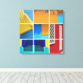 コラージュカリブの キャンバスプリント (インサイチュ (ウッドフロア))