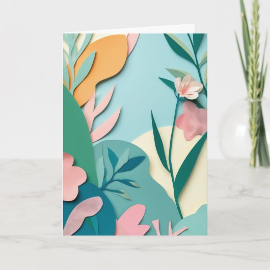 コラージュガーデンの花開く カード (正面)