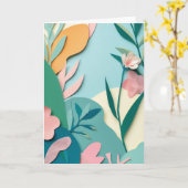 コラージュガーデンの花開く カード (黄色い花)