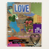 コラージュグランジ名前をカスタムするとフォトノートブック プランナー手帳 (正面)