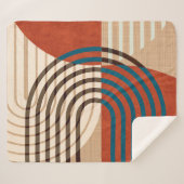 コラージュコンテンポラリーウォールアートのレトロプリントセット。~の シェルパブランケット (正面(横))