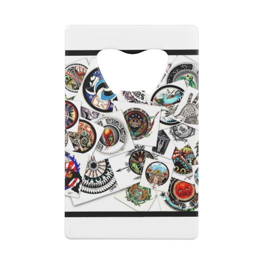 コラージュスケッチ クレジットカード栓抜き (裏面)