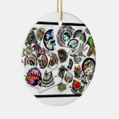 コラージュスケッチ セラミックオーナメント (右)