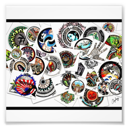 コラージュスケッチ フォトプリント            (正面)