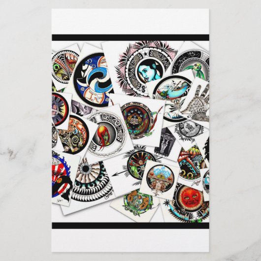 コラージュスケッチ 便箋 (正面)