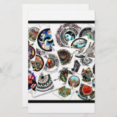 コラージュスケッチ 便箋 (正面/裏面)