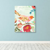 コラージュスタイルソンバード キャンバスプリント (インサイチュ (ウッドフロア))