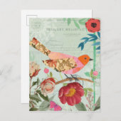 コラージュスタイルソンバード ポストカード (正面/裏面)