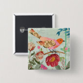 コラージュスタイルソンバード 缶バッジ (正面&裏面)