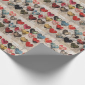 コラージュハート質感を使用した各種紙 ラッピングペーパー (角)