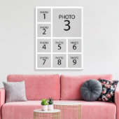 コラージュパーソナライズされたテンプレートの作成9 PHOTO キャンバスプリント (インサイチュ (リビング))