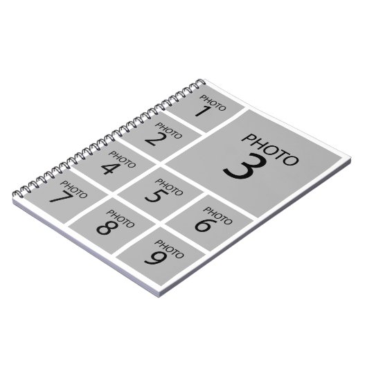 コラージュパーソナライズされたテンプレートの作成9 PHOTO ノートブック (左側)