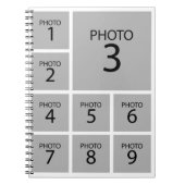コラージュパーソナライズされたテンプレートの作成9 PHOTO ノートブック (正面)