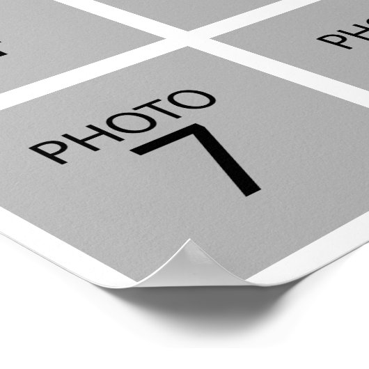 コラージュパーソナライズされたテンプレートの作成9 PHOTO ポスター (角)