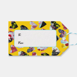 コラージュパーソナライズされたハート ギフトタグ