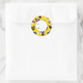 コラージュパーソナライズされたハート ラウンドシール (バッグ)