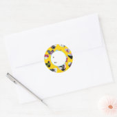 コラージュパーソナライズされたハート ラウンドシール (封筒)