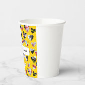 コラージュパーソナライズされたハート 紙コップ (左)