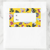 コラージュパーソナライズされたハート 長方形シール (バッグ)