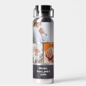 コラージュパーソナライズされたフォト最高のパパ ウォーターボトル (背面)