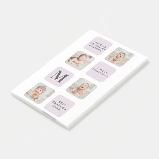 コラージュフォト&おばあちゃん最高のエバーパープルギ最高のフト ポストイット (アングル)