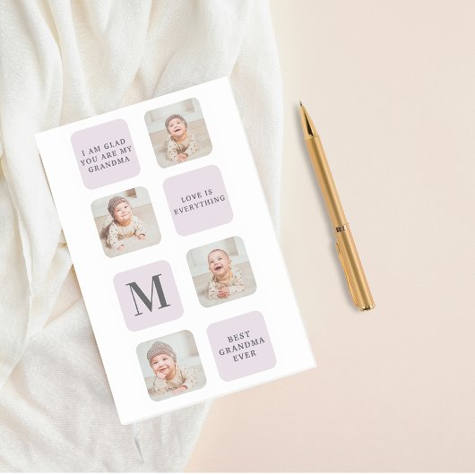 コラージュフォト&おばあちゃん最高のエバーパープルギ最高のフト ポストイット