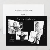 コラージュフォトB/Wフラットホリデーカード シーズンカード (正面/裏面)