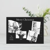 コラージュフォトB/Wフラットホリデーカード シーズンカード (スタンド正面)