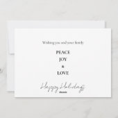 コラージュフォトB/Wフラットホリデーカード シーズンカード (裏面)